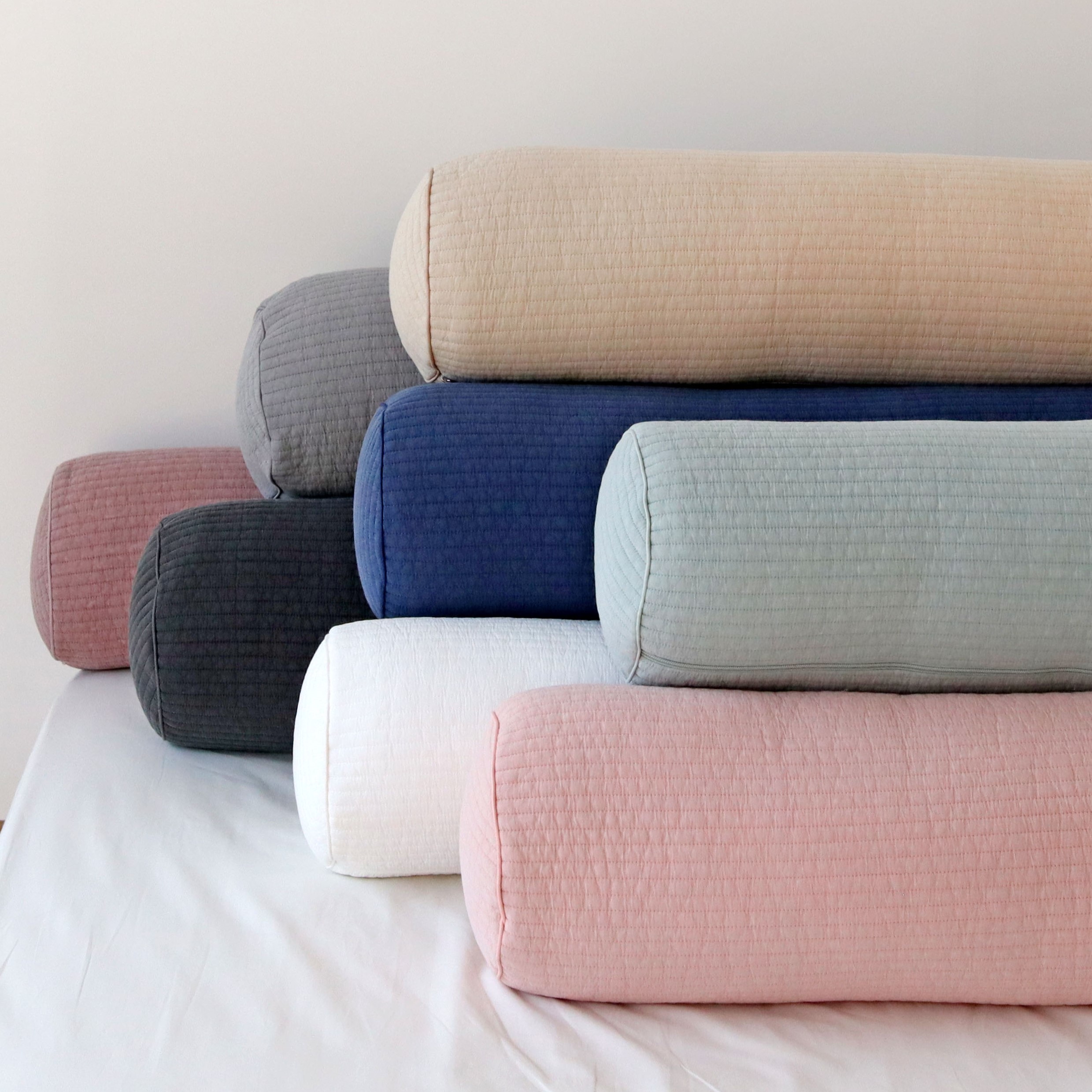 피그먼트 워싱 60수 아사 원형 롱쿠션 안고자는 다리 베개 긴쿠션 바디필로우 커버