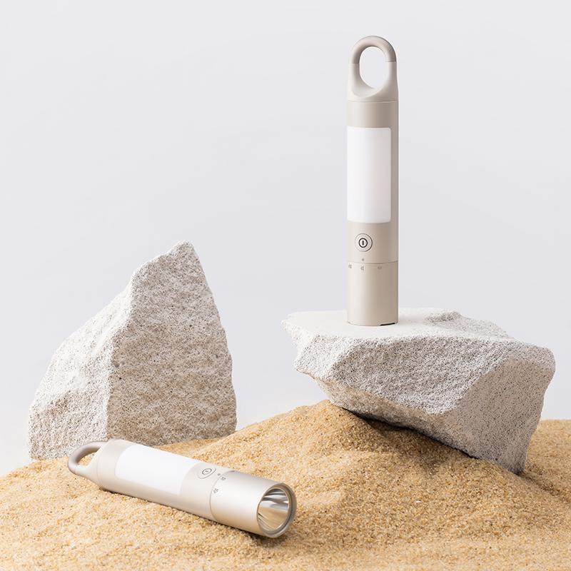 대륙의실수 HOTO손전등 듀오 LED 후레쉬 충전식 랜턴 휴대용 작업등 써치라이트+키링