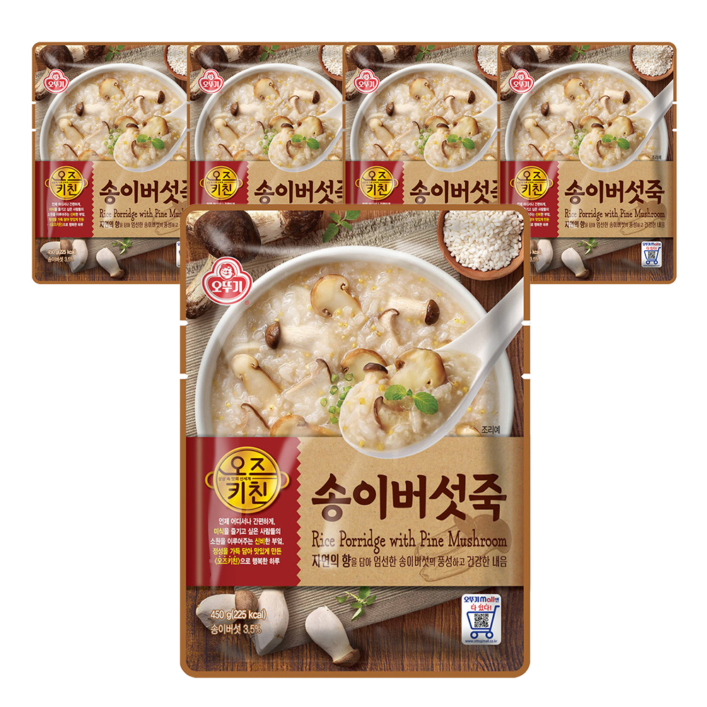 오뚜기 오즈키친 송이버섯죽 450g 5개 - 상품 이미지