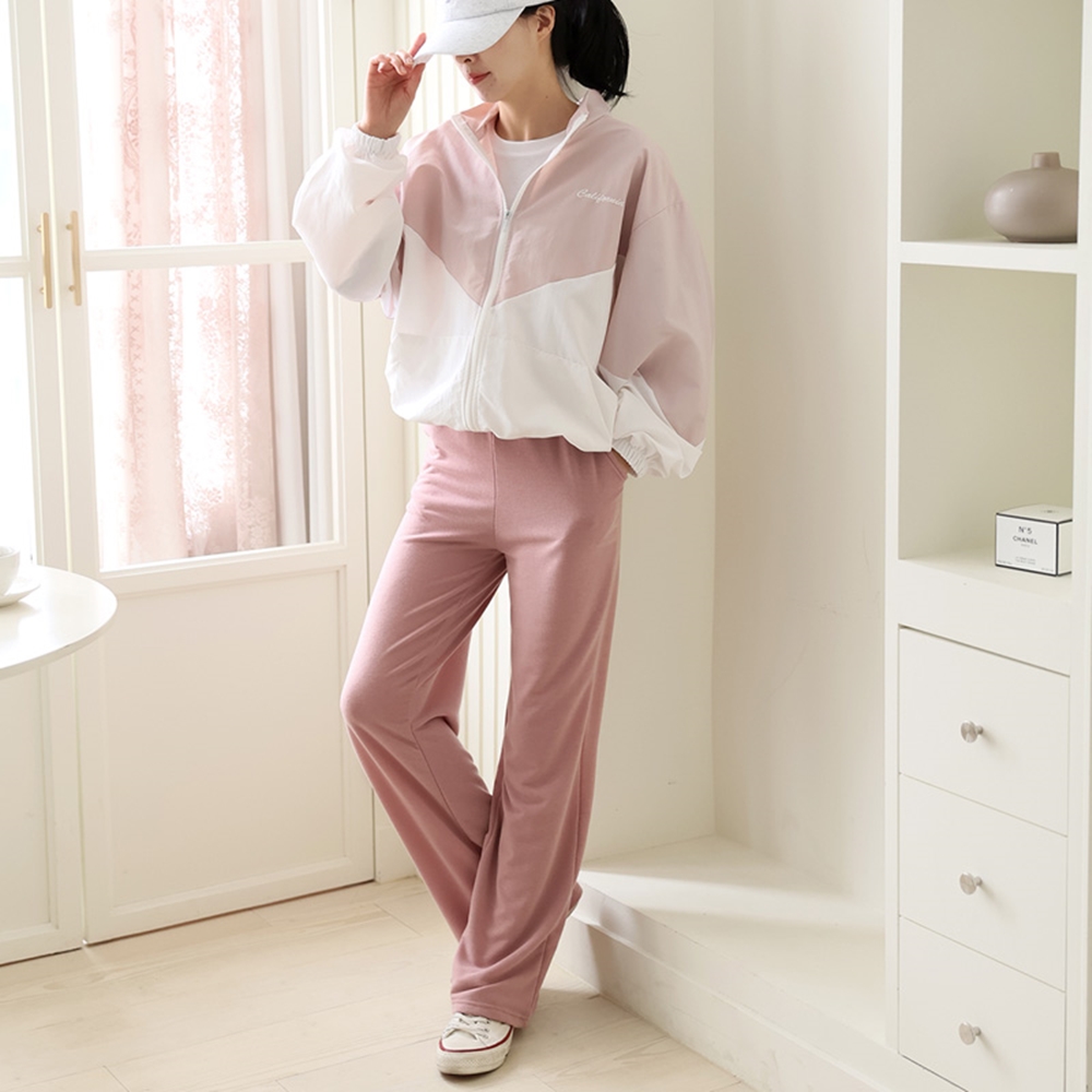 바스락점퍼 바람막이 야상 배색 하이넥 집업 점퍼 아우터 이미지 4