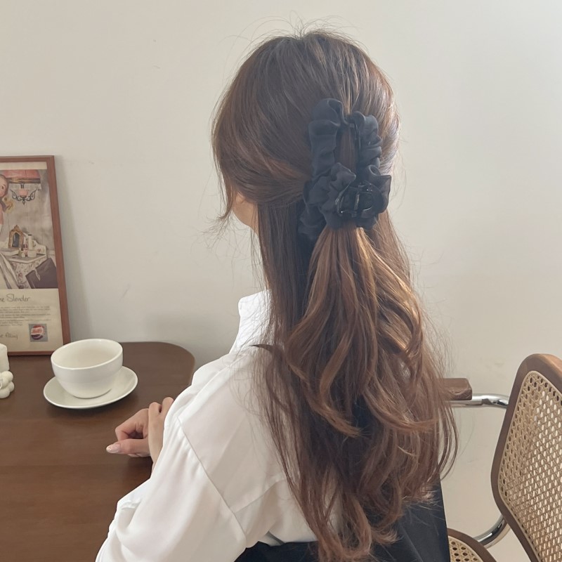 쉬폰 셔링 주름 반머리 대왕 올림머리 긴머리 빗핀 집게핀 상세 이미지 15