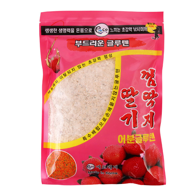 에코레져 어분 글루텐 껌딱지 딸기 부드러운 떡밥 낚시 미끼 - 상품 이미지