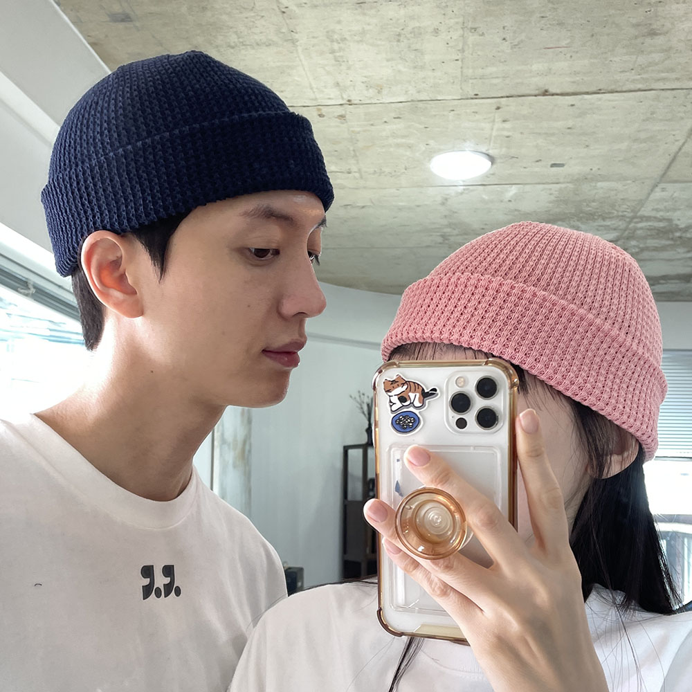 와플 여름비니 여름용 얇은 남자 여자 숏비니 항암 비니 모자