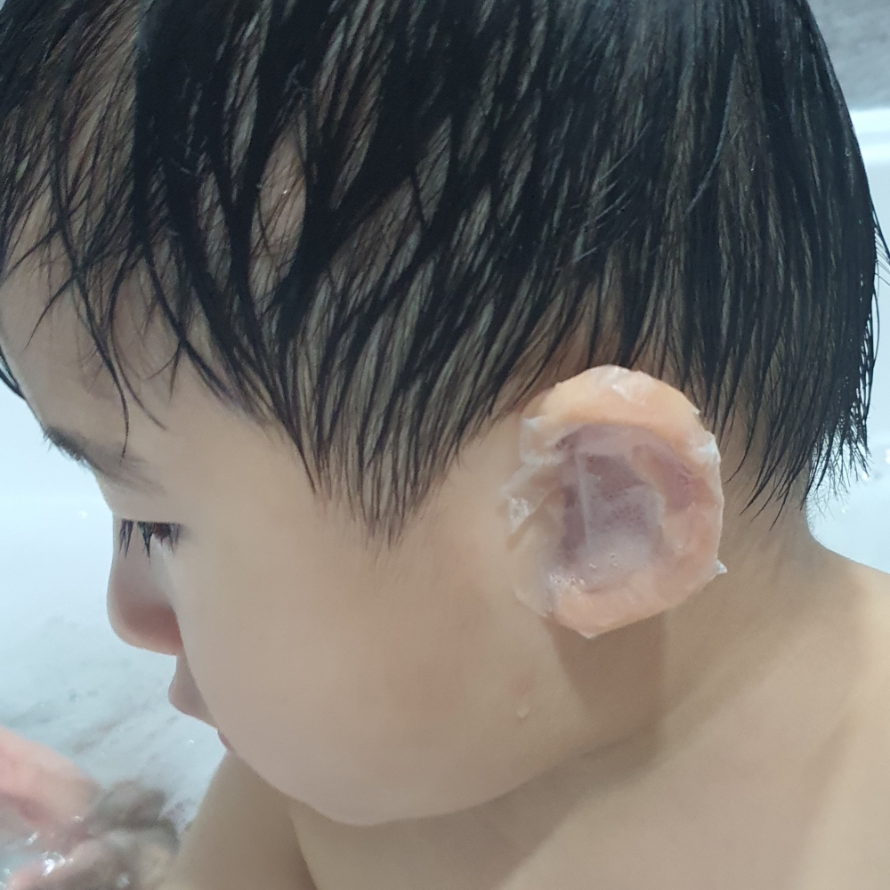 샴푸캡 어린이목욕방수스티커 아기머리감기기 귀방수 아기샤워캡