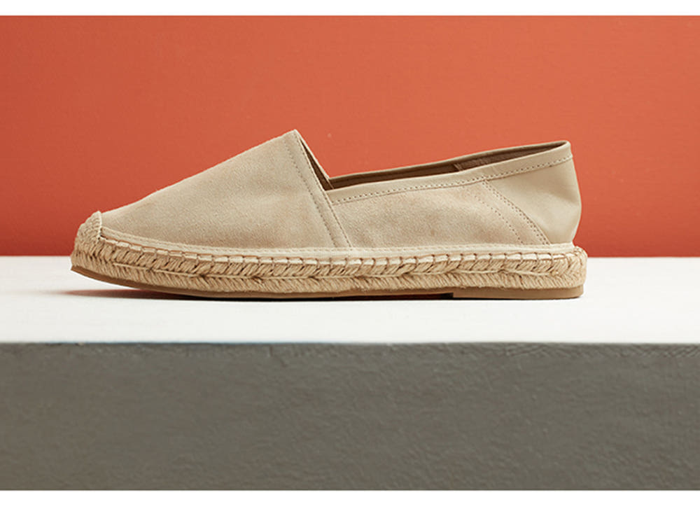 남성 에스파듀 슬립온 캐주얼 로퍼 스니커즈 양가죽