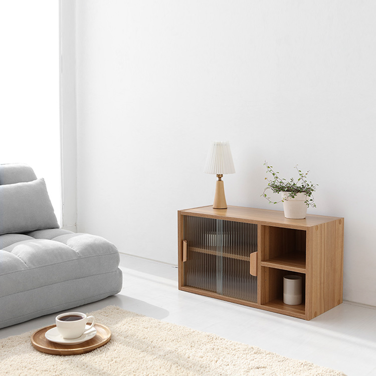 피크 2문 미니수납장 630 630mmx280mmx337mm, 2단, 라이트브라운 3801.0495 - 상세 이미지 3