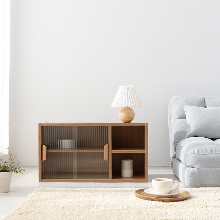 피크 2문 미니수납장 630 630mmx280mmx337mm, 2단, 라이트브라운 3801.0495 - 상세 이미지 4