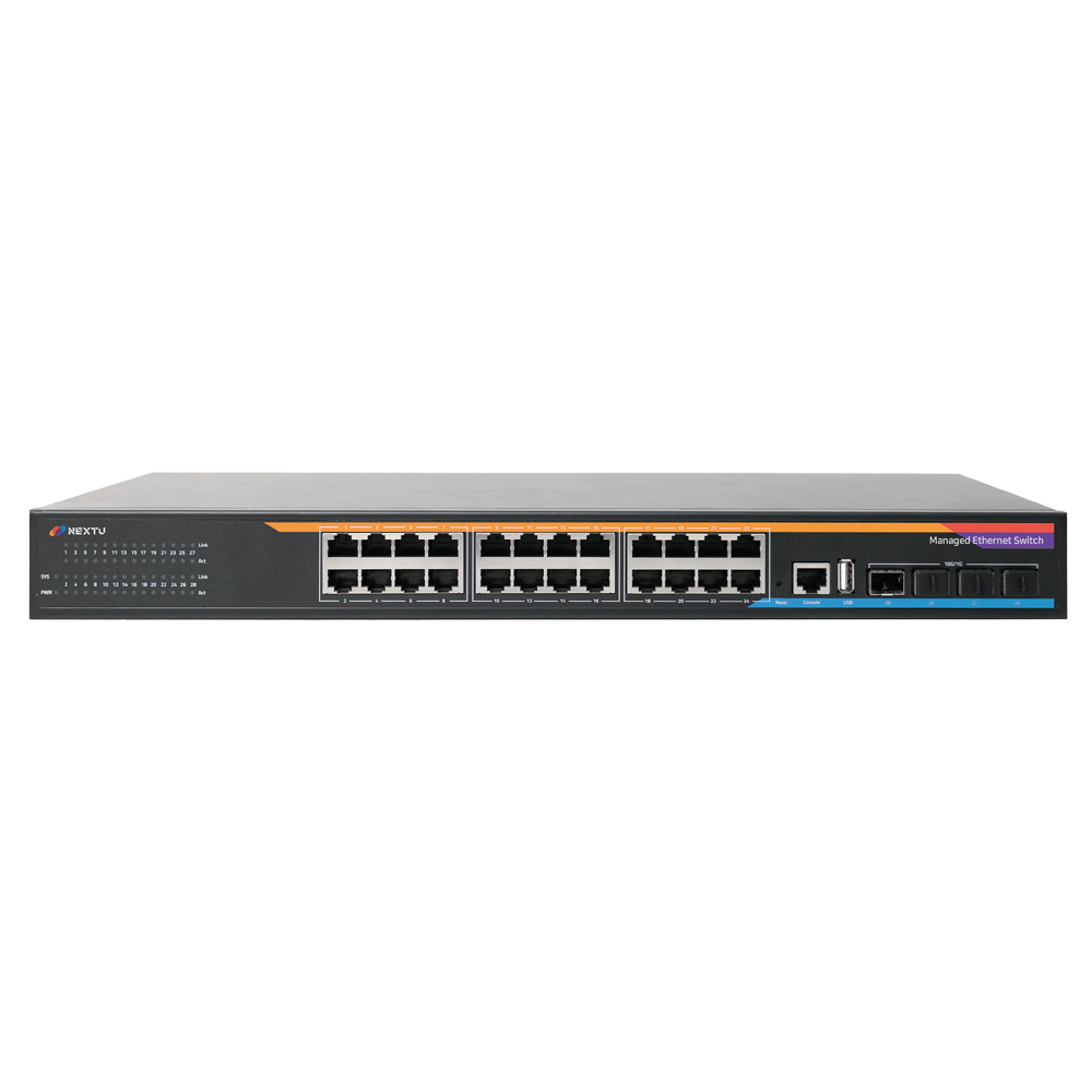 L3 24포트 스위칭허브 4포트 10G SFP+ 3424GL3-10G - 상품 이미지