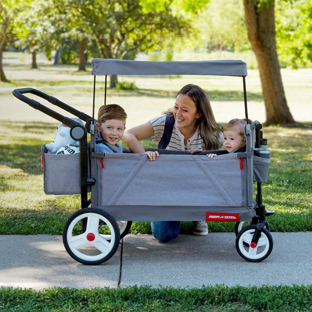 라디오플라이어 유아웨건 접이식 쌍둥이유모차   야외 벤치형 웨건
