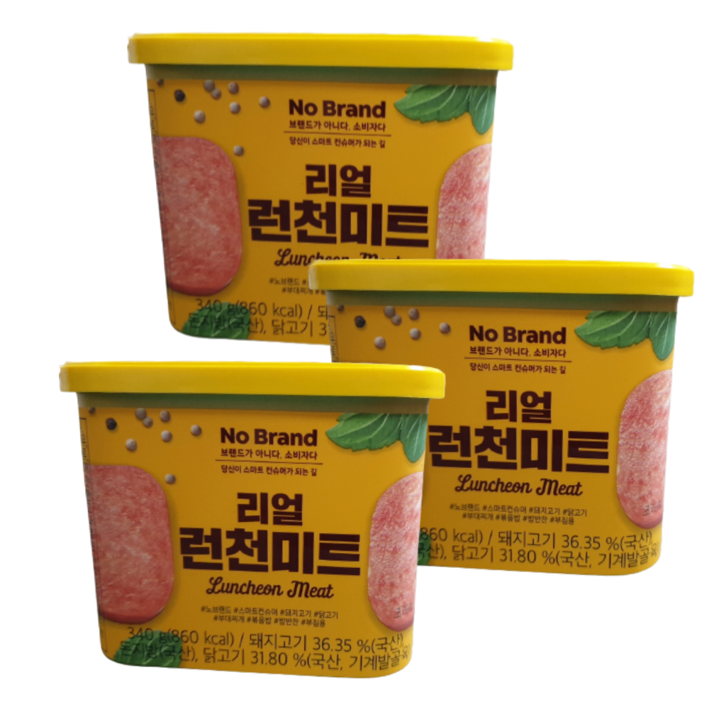 돈육계육햄 리얼런천미트 340g x 3 닭돼지고기 소세지 부대찌개재료 : MS스포츠