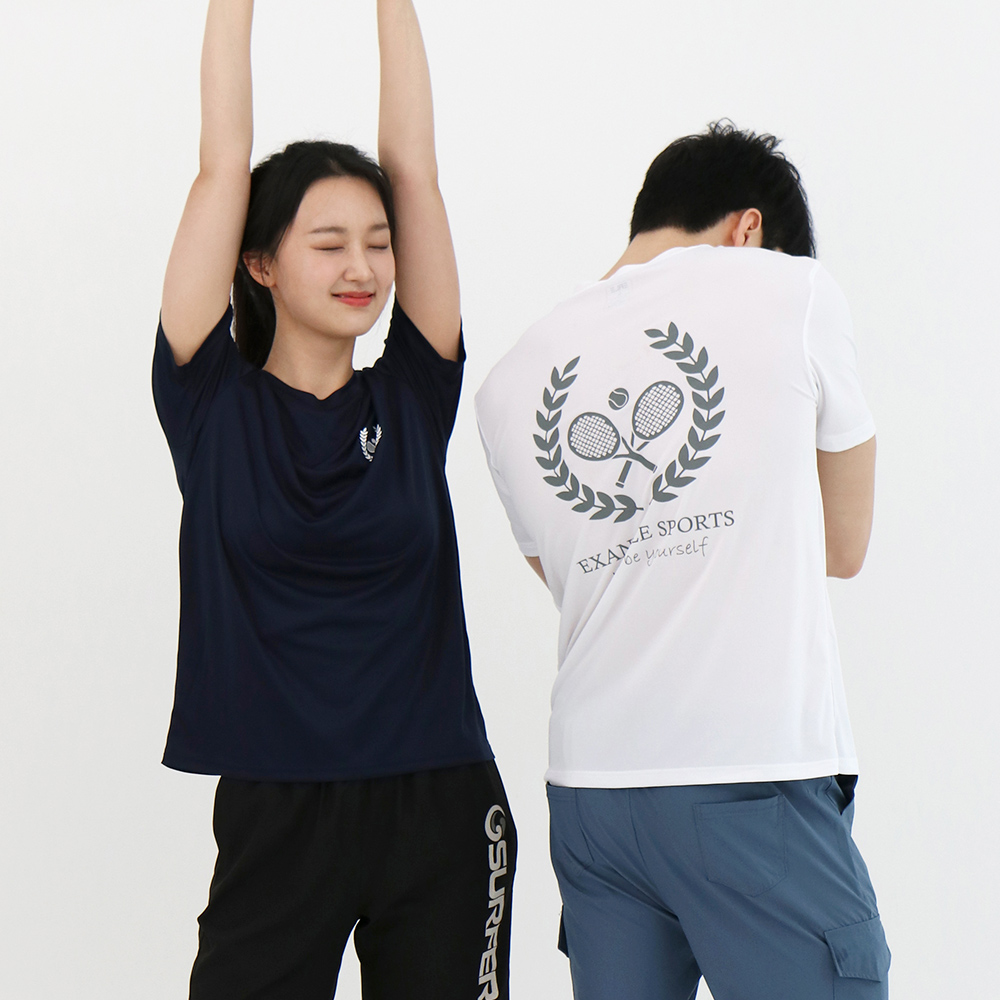 1+1 프린팅 헬스 오버핏 반팔티 운동 쿨링티셔츠 6종 - 상세 이미지 5