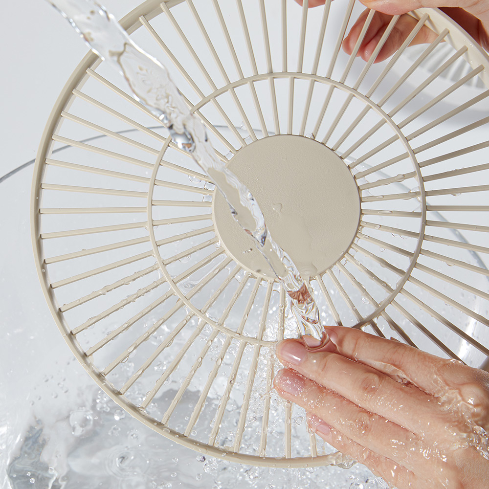 오아 라운드 탁상용 무선 선풍기 소형 충전식 USB 미니 사무실 책상 테이블 BLDC모터