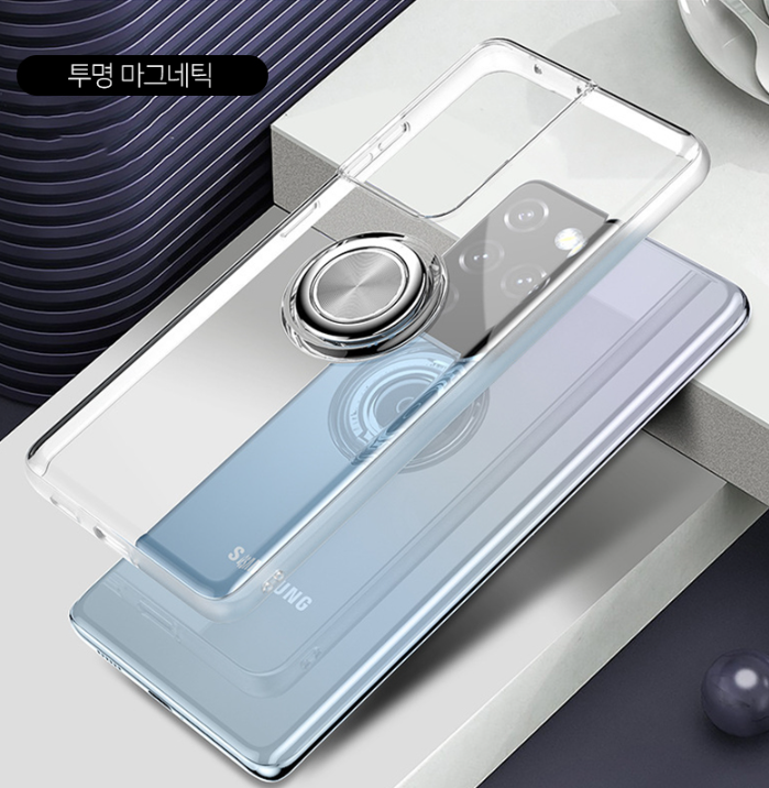 갤럭시노트10 플러스 케이스 투명 링 고리 케이스 - 상세 이미지 2