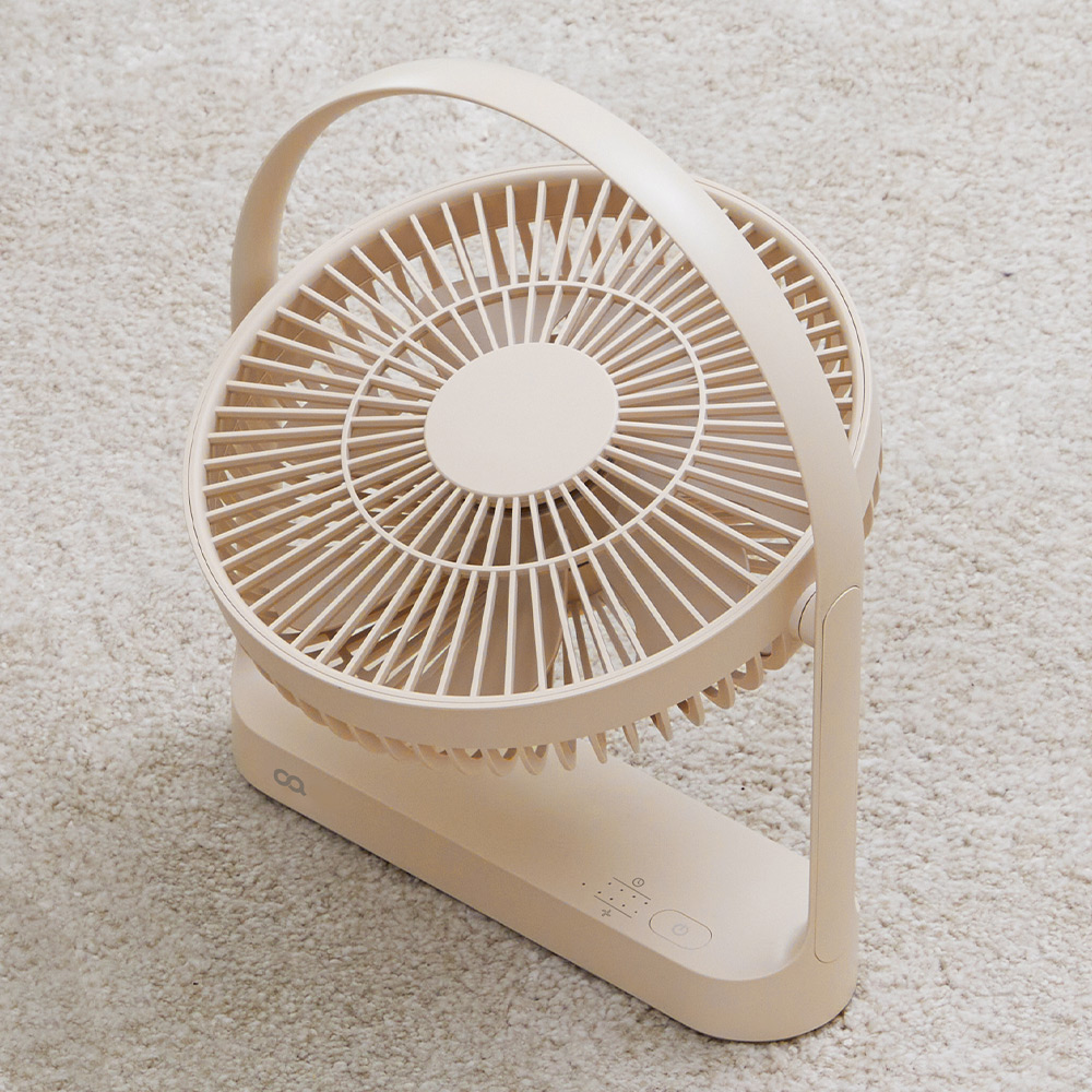 오아 라운드 탁상용 무선 선풍기 소형 충전식 USB 미니 사무실 책상 테이블 BLDC모터