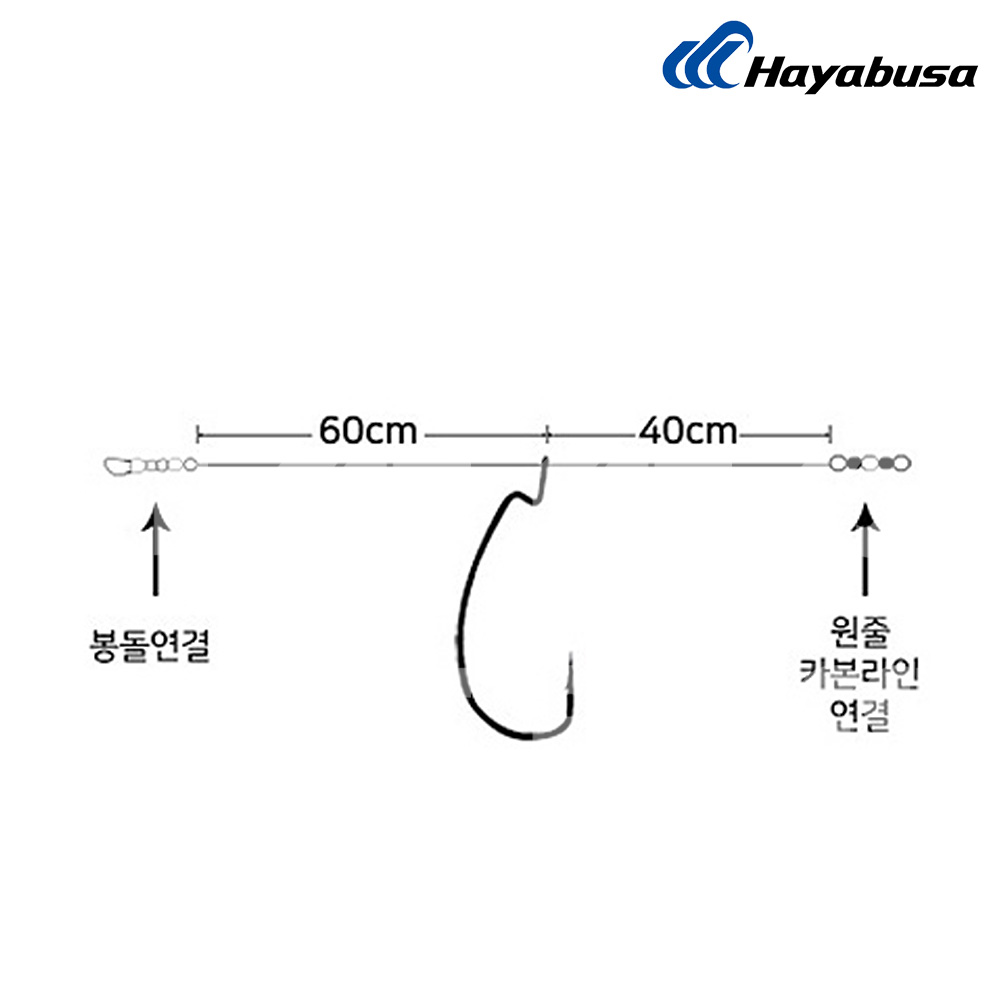하야부사 광어 다운샷채비 광어채비 와이드갭 T90701A5 - 상세 이미지 4