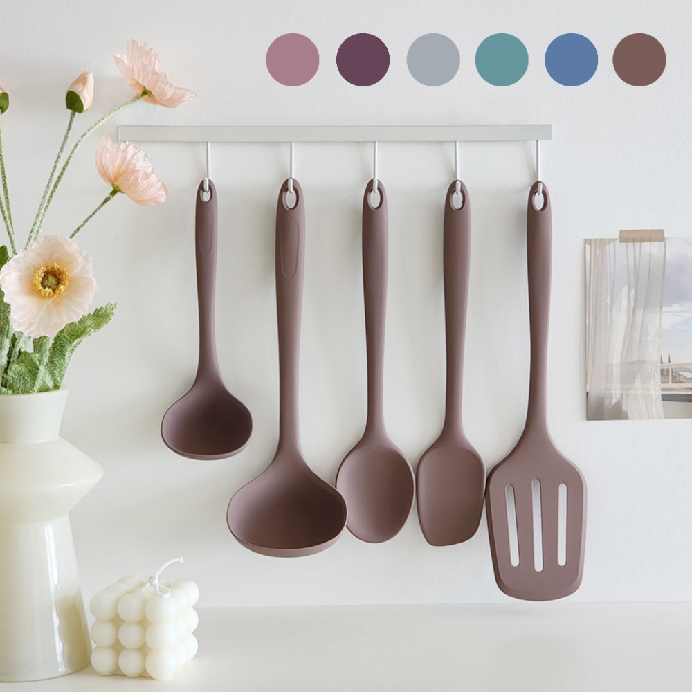 이디프 실리콘 조리도구 국산 주방 요리 도구 국자 5종 키친툴 세트 제품 이미지