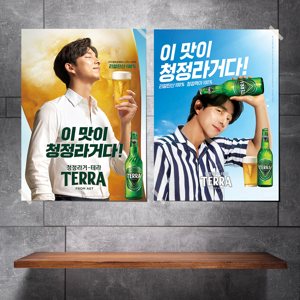 공유 테라 하이트 맥주 포스터 혼술 술집 브로마이드 1번 반광택 인화지 A4 - 상세 이미지 5