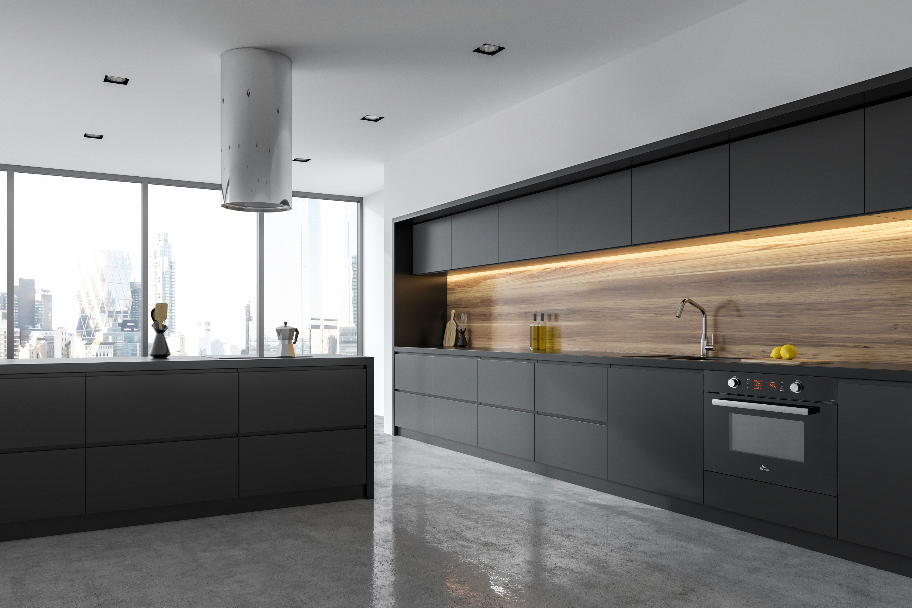 방문설치 빌트인 복합 전기 오븐 레인지 44리터 에어프라이어 블랙 EOB3004ST