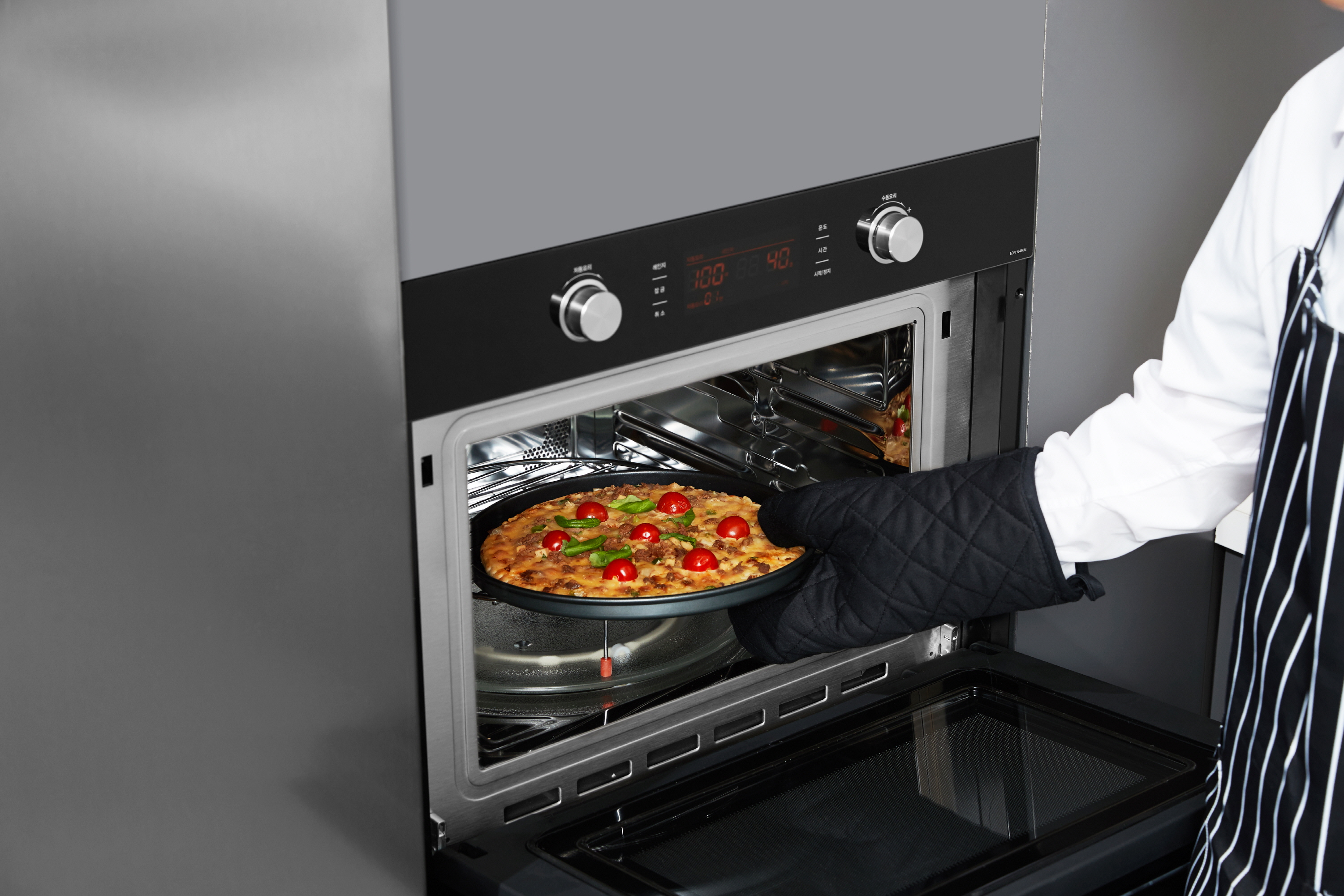 방문설치 빌트인 복합 전기 오븐 레인지 44리터 에어프라이어 블랙 EOB3004ST