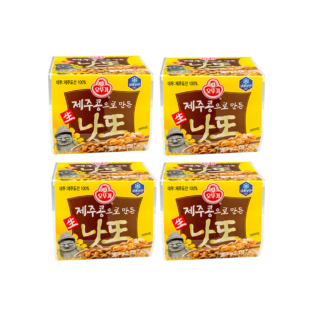 오뚜기 제주콩으로 만든 생낫또 56g 3입 4개