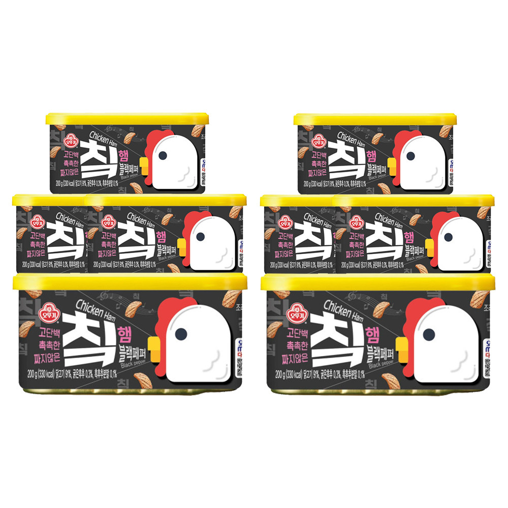 오뚜기 칰햄 블랙페퍼 4캔+4캔 - 메인 이미지