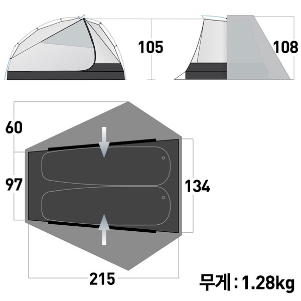 씨투써밋 알토 TR2 플러스 UL 그린 텐트 니오정식 - 상세 이미지 2