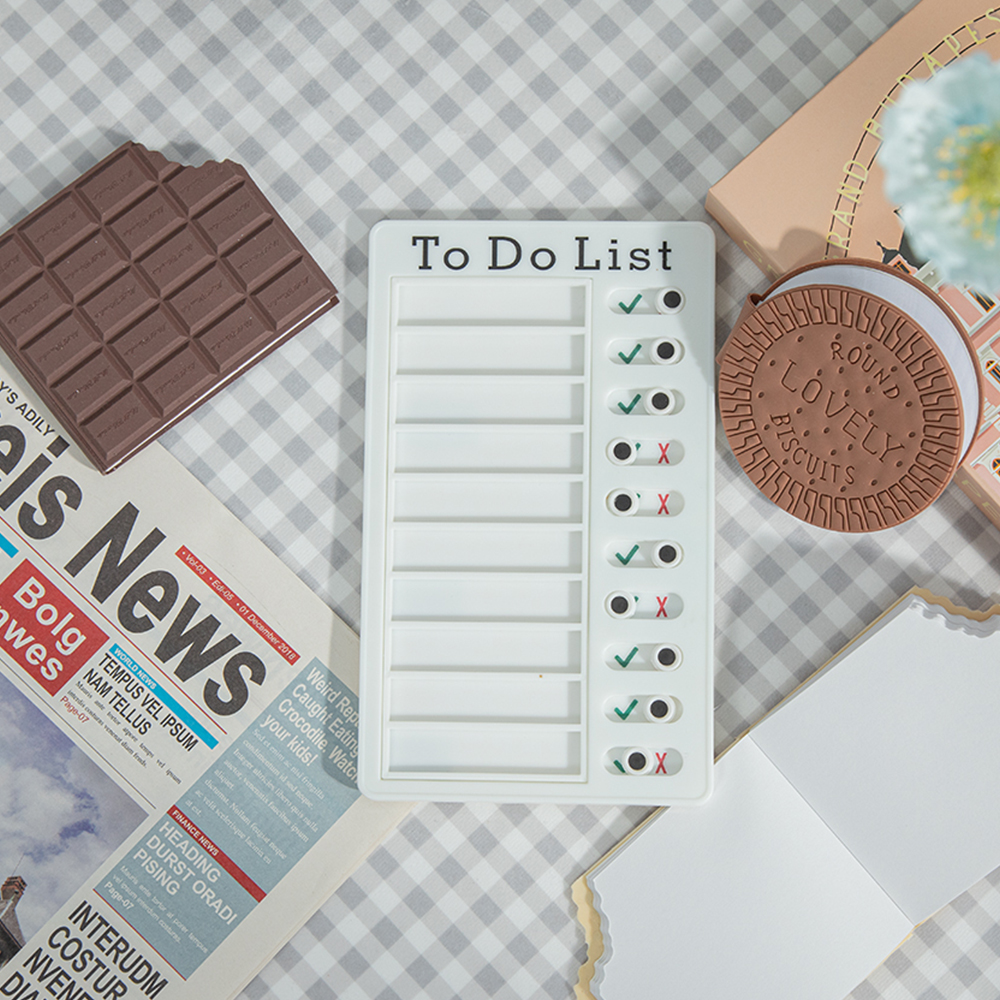 투두리스트 체크판(To Do List) 매일 밀어서 체크 스케줄체크판 위클리 플래너 - 상세 이미지 2