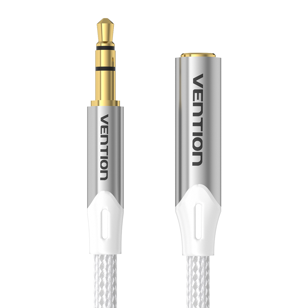 벤션 실버 프리미엄 스테레오 3.5mm AUX 연장케이블 BHEI 3m, 1개 - 상품 이미지