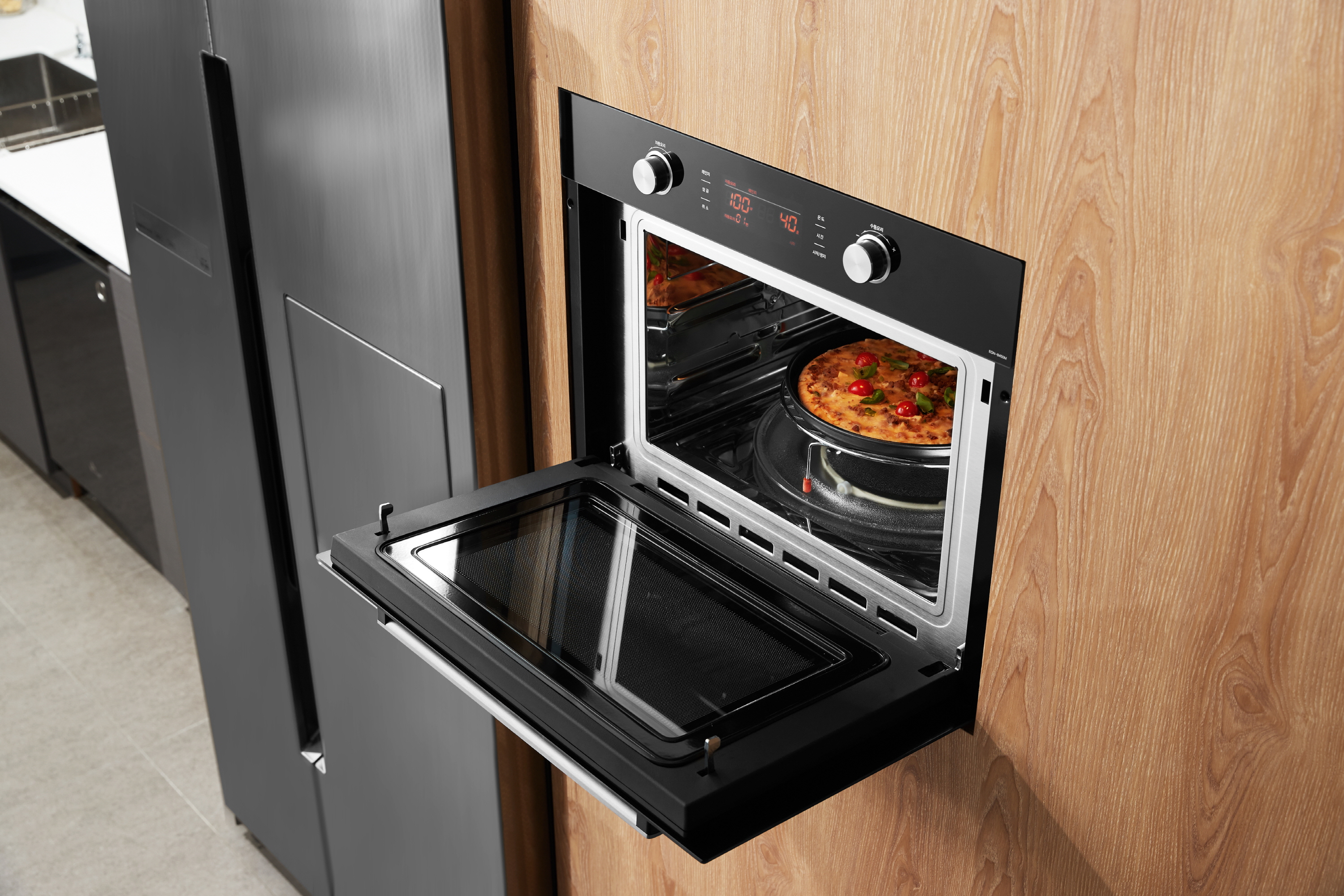 방문설치 빌트인 복합 전기 오븐 레인지 44리터 에어프라이어 블랙 EOB3004ST