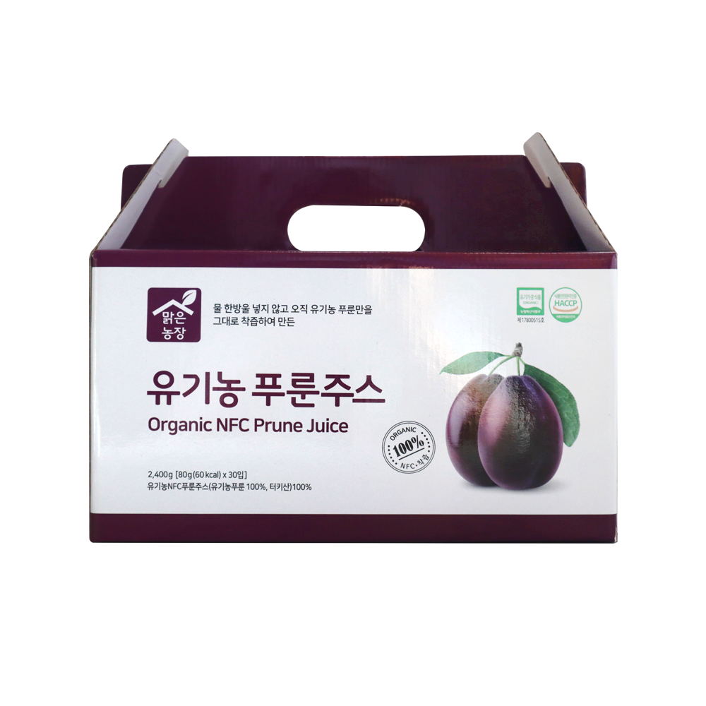 맑은농장 NFC착즙100% 유기농 푸룬주스  80ml×30포 임산부 변비주스 딥워터 - 상세 이미지 4