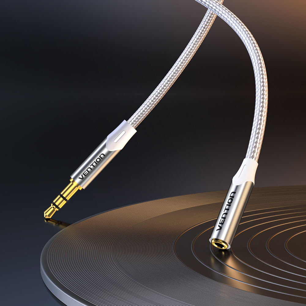 벤션 실버 프리미엄 스테레오 3.5mm AUX 연장케이블 BHEI 3m, 1개 - 상세 이미지 2