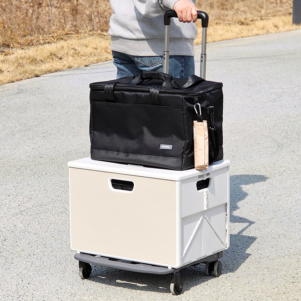 큐폴드 보냉백 장바구니 세트 아이스박스 캠핑 쿨러 가방 31L