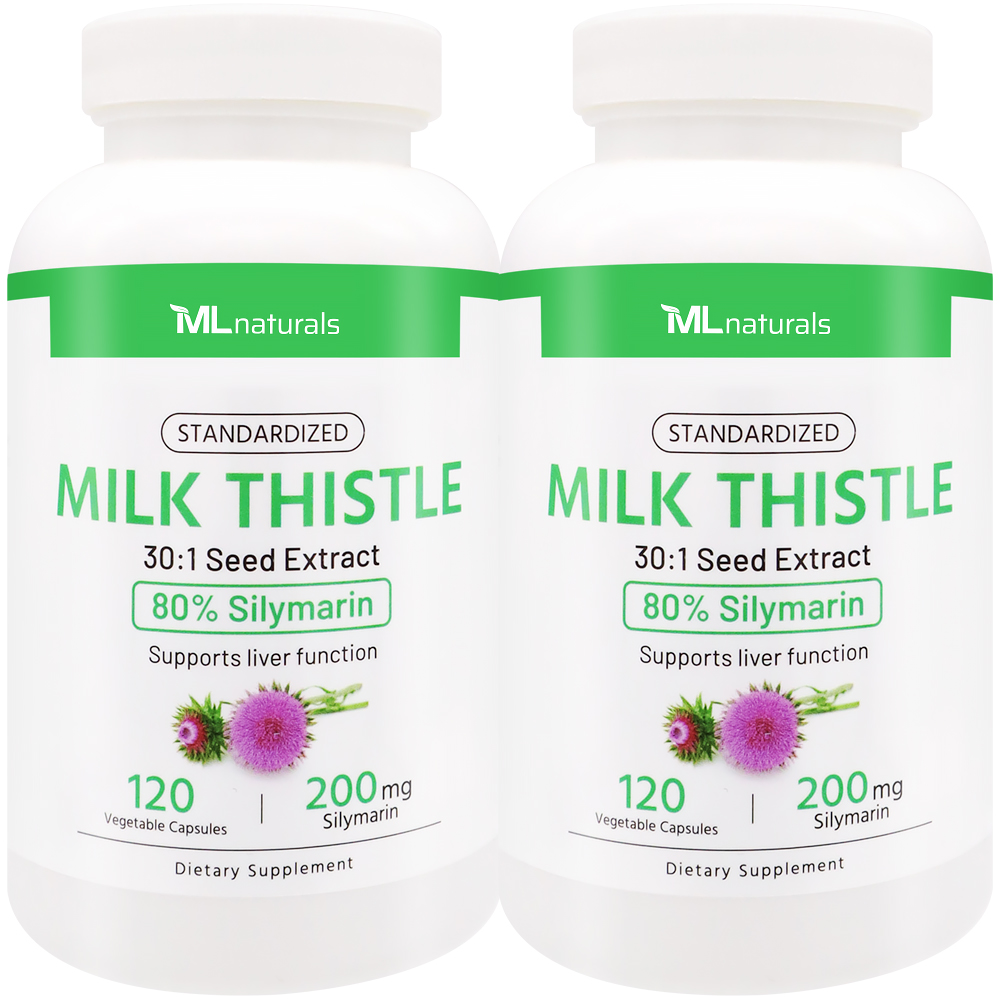 마이라이프 내추럴스 스탠다드 밀크씨슬 250mg 실리마린 200mg 알약 120캡슐, 2개 제품 이미지