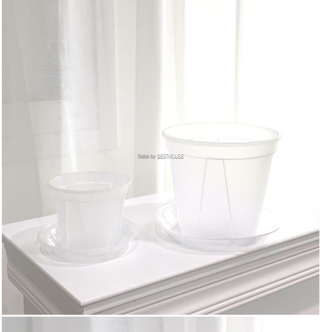 투명 화분 받침 화분 물 빠짐 미니 화분 받침대 8cm - 상세 이미지 3