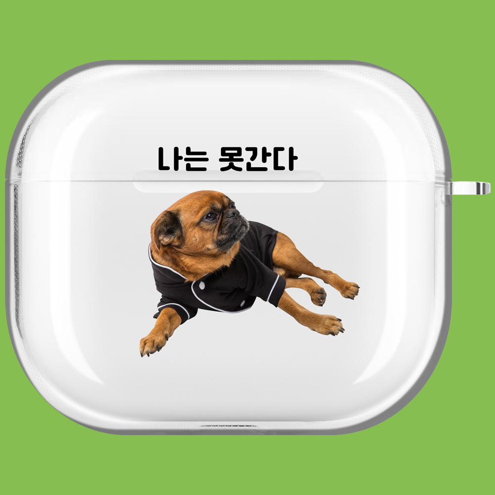 강아지 고양이 에어팟 프로3 케이스 투명 하드 주문 제작 커스텀 전신 - 상품 이미지