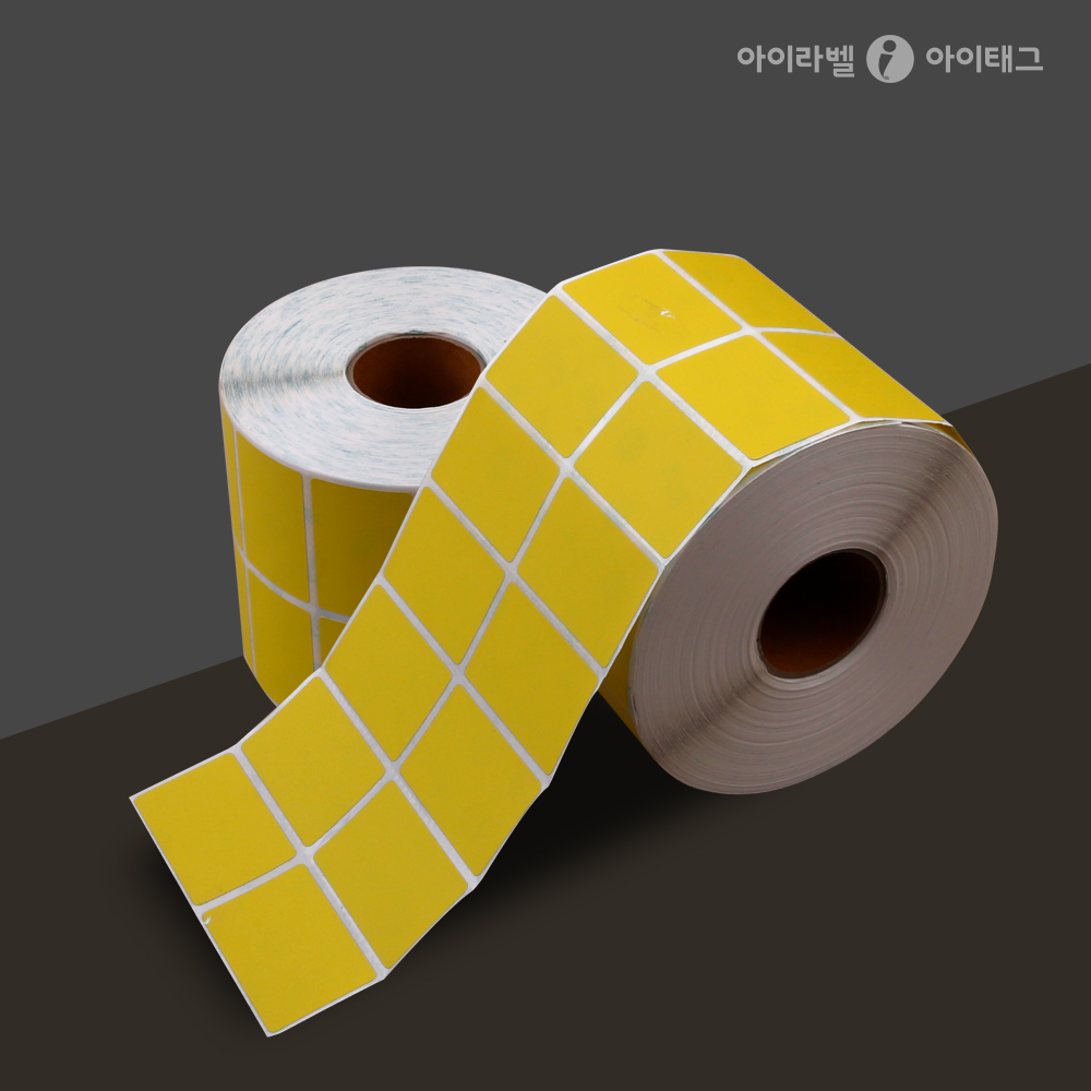 1% 더 롤라벨 노란색 감열라벨 40mm지관 바코드 라벨지 RS4020YDT-40x20(mm) / 소 X (1250라벨) - 메인 이미지