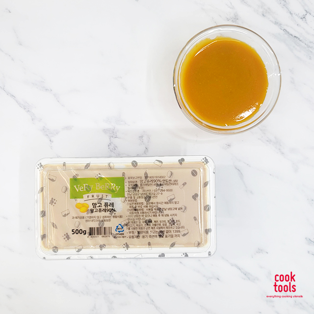 [아이스박스 포함] 냉동 망고 퓨레 과일퓨레 500g