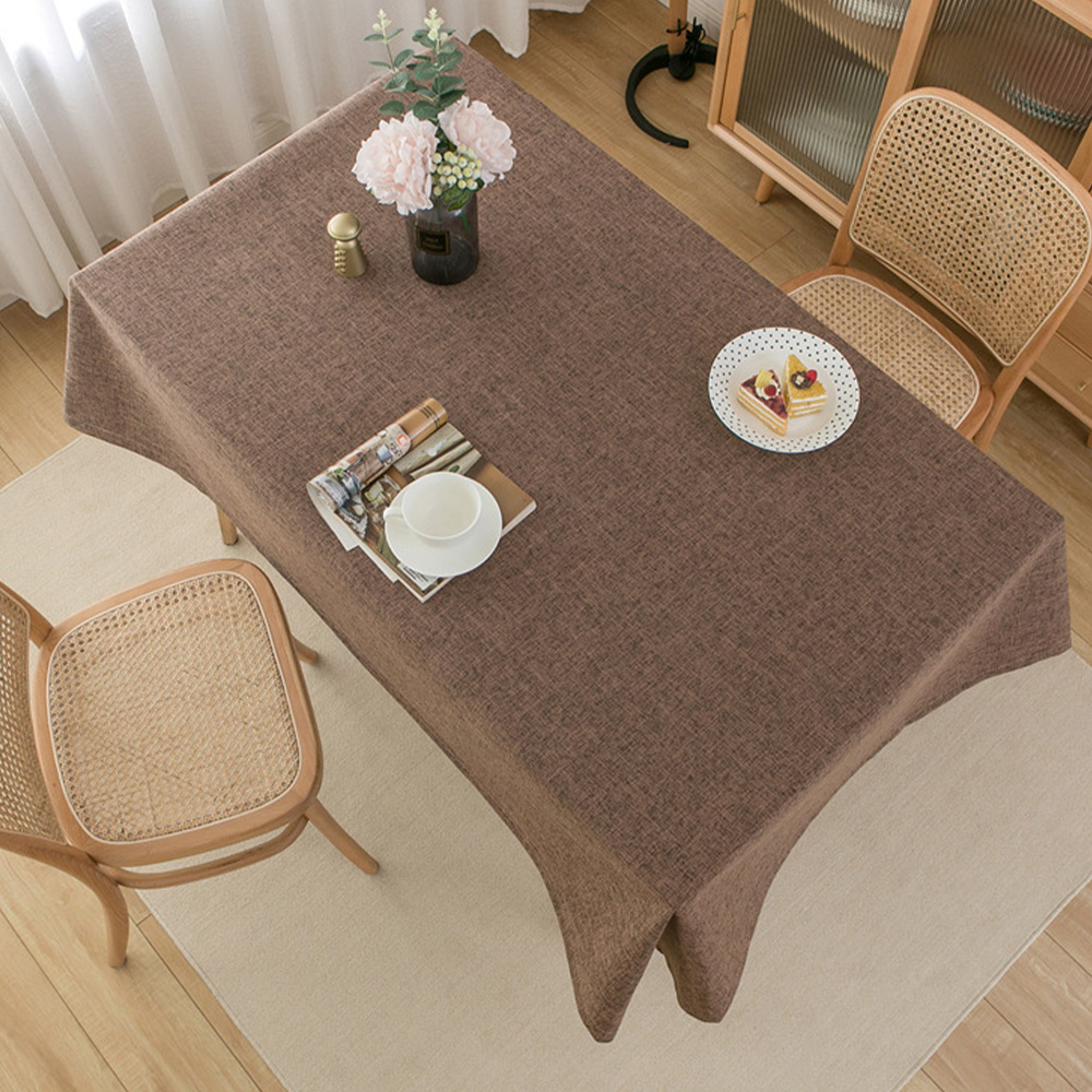 방수 린넨 식탁보 북유럽 패브릭 테이블보 4인용