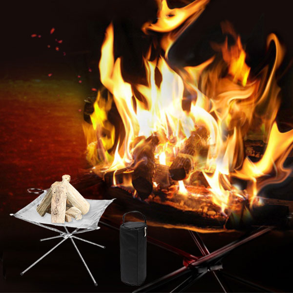 중형 메쉬 불멍 장작 접이식 휴대용 바베큐 화로대 그릴 화로 감성캠핑 메쉬망