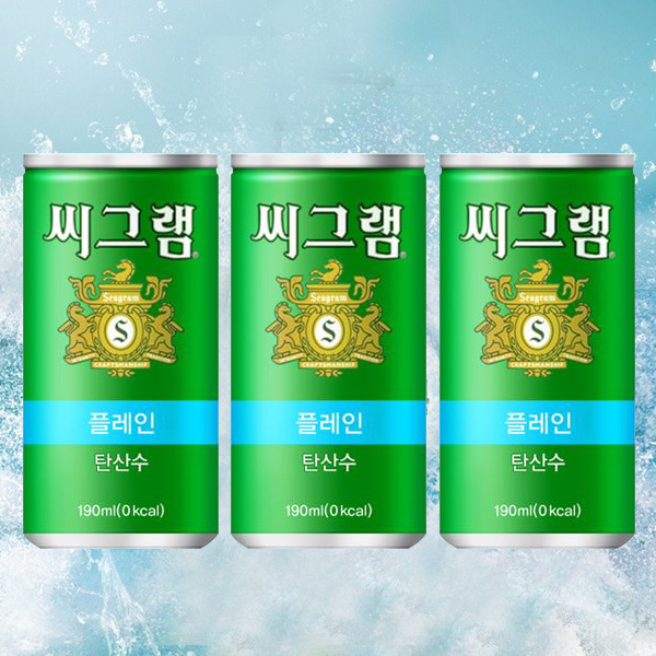 코카콜라 씨그램 플레인 탄산수 190ml x 30캔 - 상품 이미지