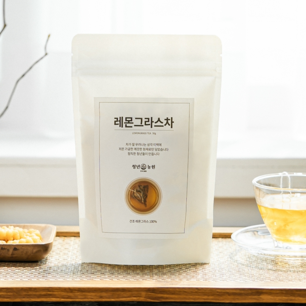 [청년농원] 레몬그라스차 티백 레몬그라스티 허브 차 - 상세 이미지 2