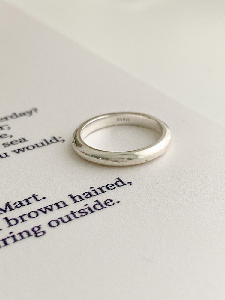 셀프러브 925 실버 3mm 민자 엥게이지 링 (9-21호) 도톰 볼드 레이어드 반지