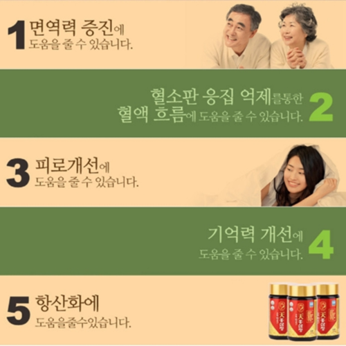 고려 6년근 홍삼 농축액 진액 240g x4병 홍삼정 면역력 피로 혈행 기억력 홍삼진고 이미지 2