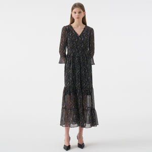 VANESSA  Vneck Flower Chiffon Tiered Dre... 착용 후기 | 사이즈/핏 총정리 - 상품 이미지 1