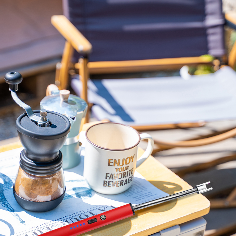 노바리빙 플라즈마라이터 플렉시블 USB 충전식 전기라이터 블랙 캔들