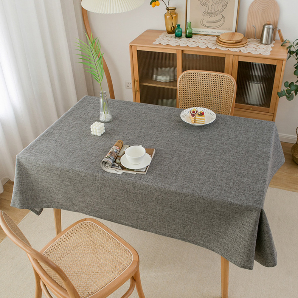 방수 린넨 식탁보 북유럽 패브릭 테이블보 4인용