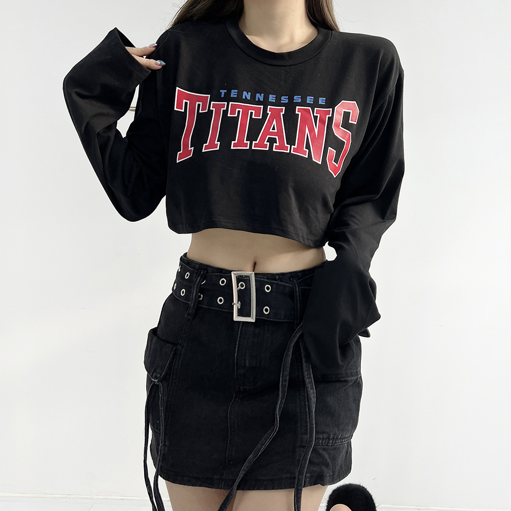 이타 레터링 캐주얼 프린트 박스 루즈 크롭티셔츠 3color - 상세 이미지 4