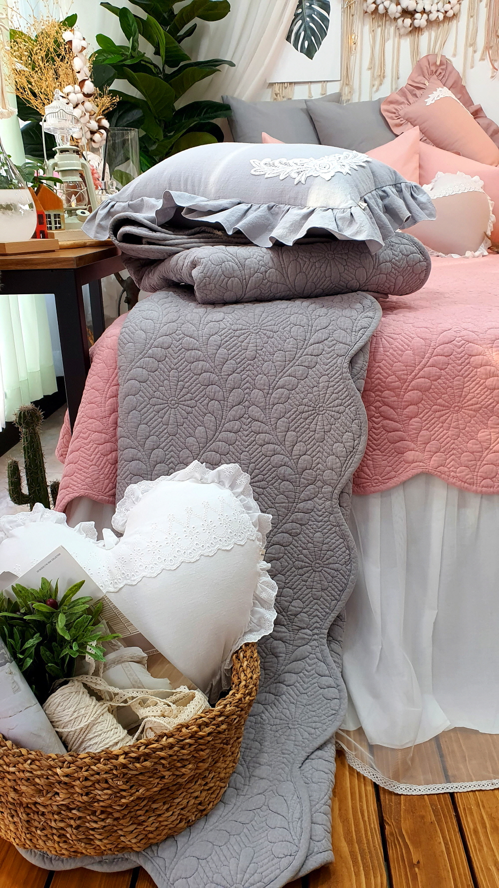 목화솜 퀼팅 돌 흙 쇼파패드 4인용 3인용 쇼파커버