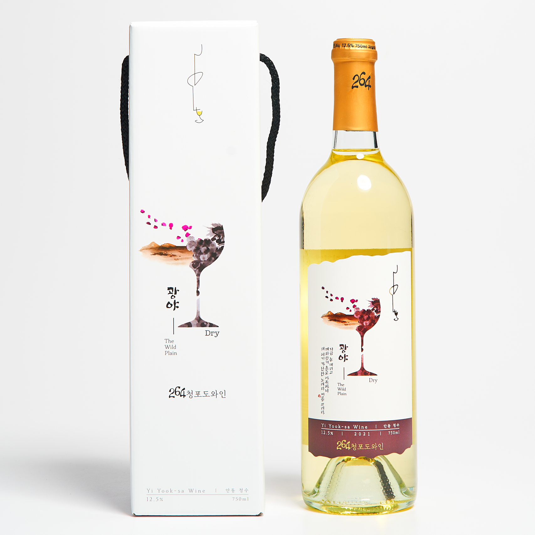 이육사와인 광야 12.5도 750ml 264청포도와인 청수 화이트(케이스포함)