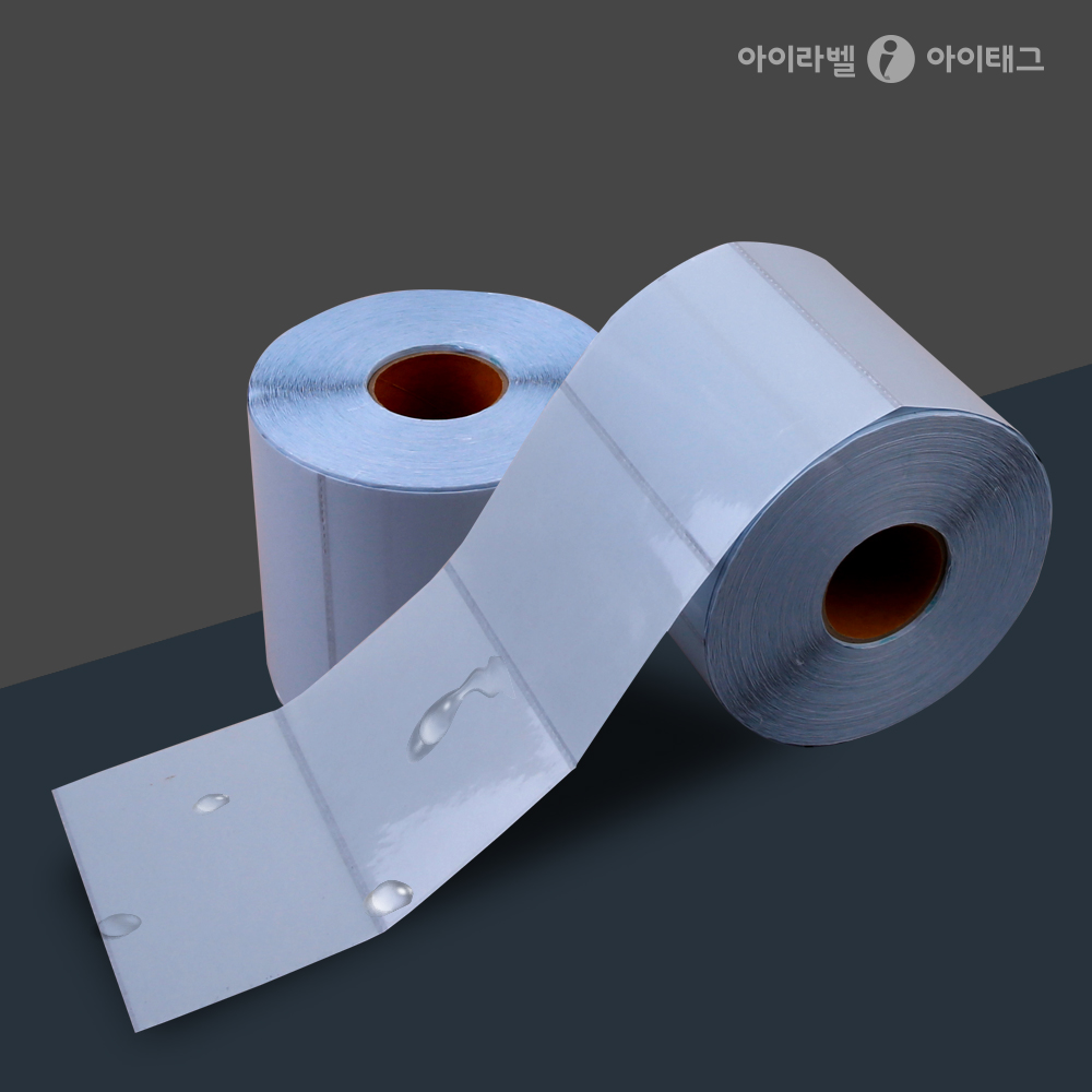 아이라벨 투명방수 40mm지관 바코드 라벨지 RS6080LT- 60x80 /소X250라벨 - 메인 이미지